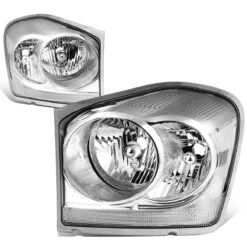 04-06 Dodge Durango OE-Style Replacement Headlights - Chrome / Clear