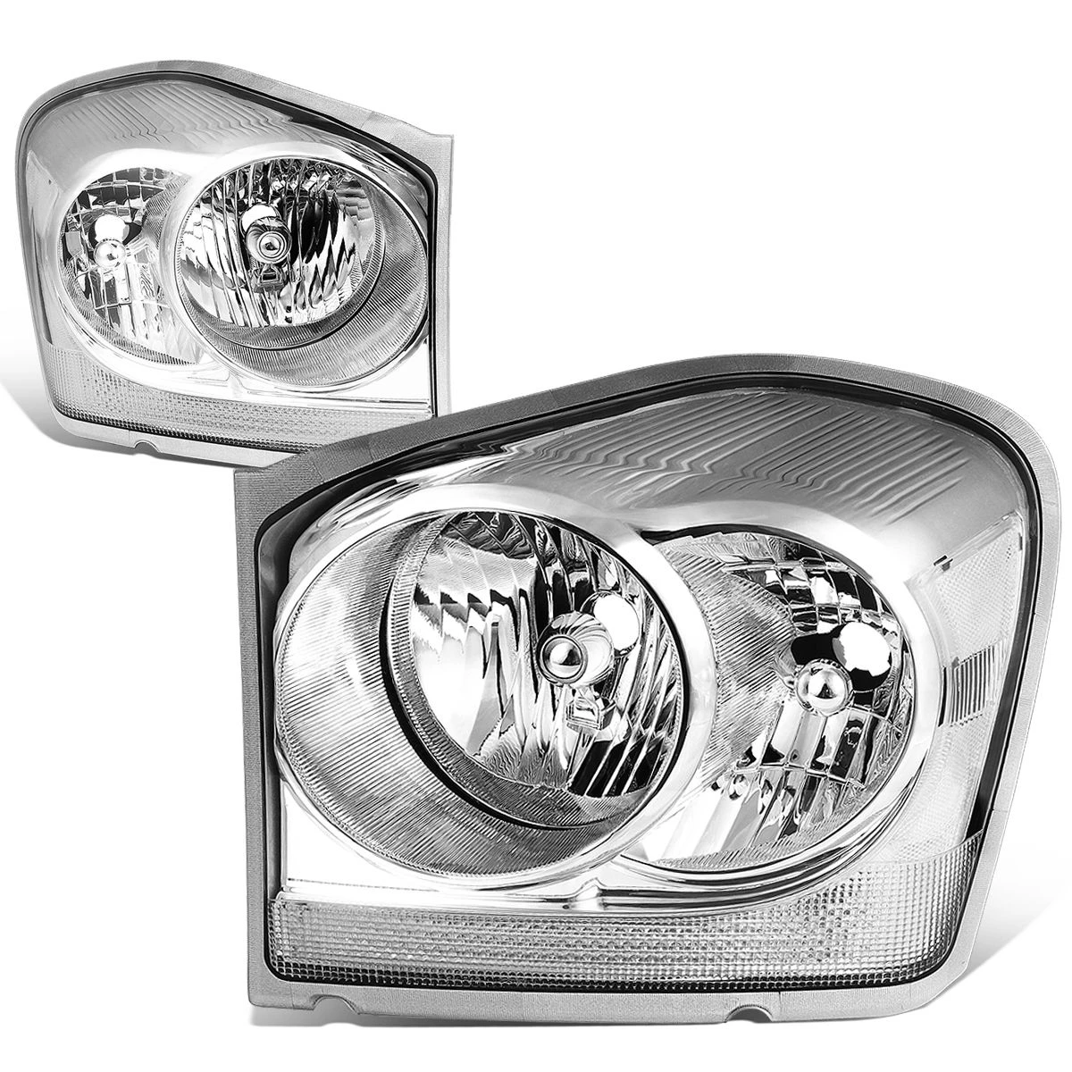 04-06 Dodge Durango OE-Style Replacement Headlights - Chrome / Clear 1 04-06 Dodge Durango OE-Style Replacement Headlights - Chrome / Clear