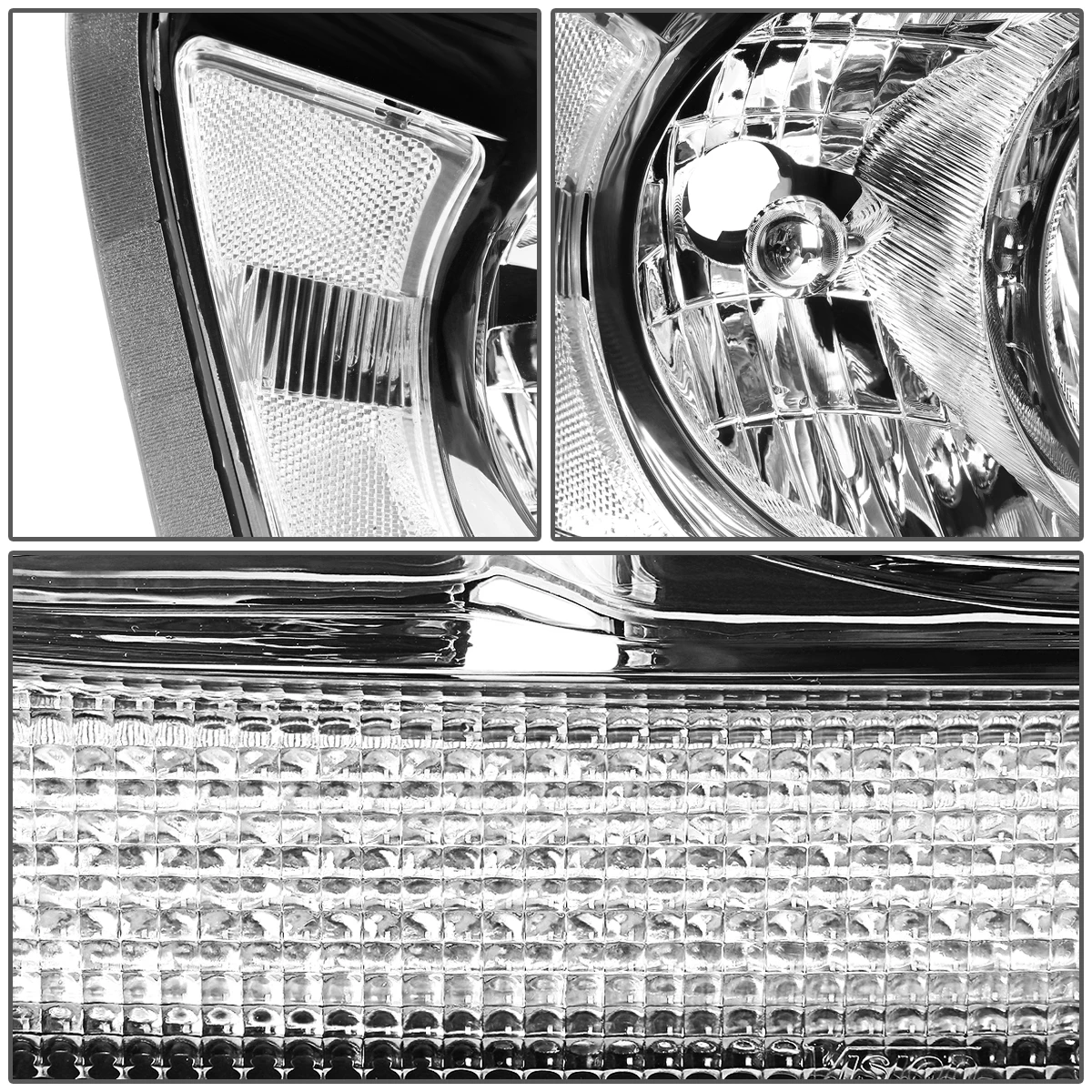04-06 Dodge Durango OE-Style Replacement Headlights - Chrome / Clear 5 04-06 Dodge Durango OE-Style Replacement Headlights - Chrome / Clear - Image 5