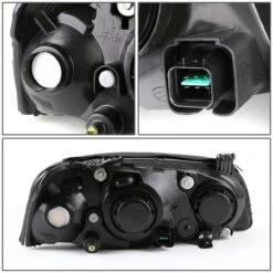 04-06 Hyundai Elantra Crystal Headlights - Black Amber -High-Efficiency Car Light Store 04 06 hyundai elantra crystal headlights black amber 132