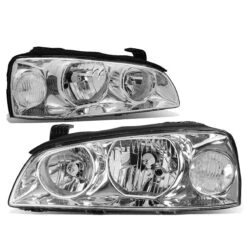 04-06 Hyundai Elantra Crystal Headlights - Chrome Clear