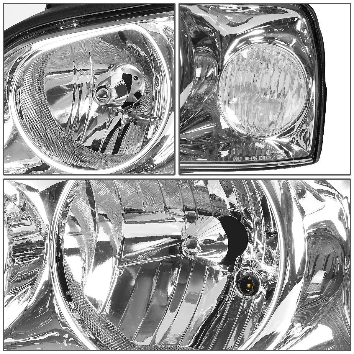 04-06 Hyundai Elantra Crystal Headlights - Chrome Clear 2 04-06 Hyundai Elantra Crystal Headlights - Chrome Clear - Image 2