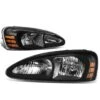 04-08 Pontiac Grand Prix Replacement Headlights - Black / Amber
