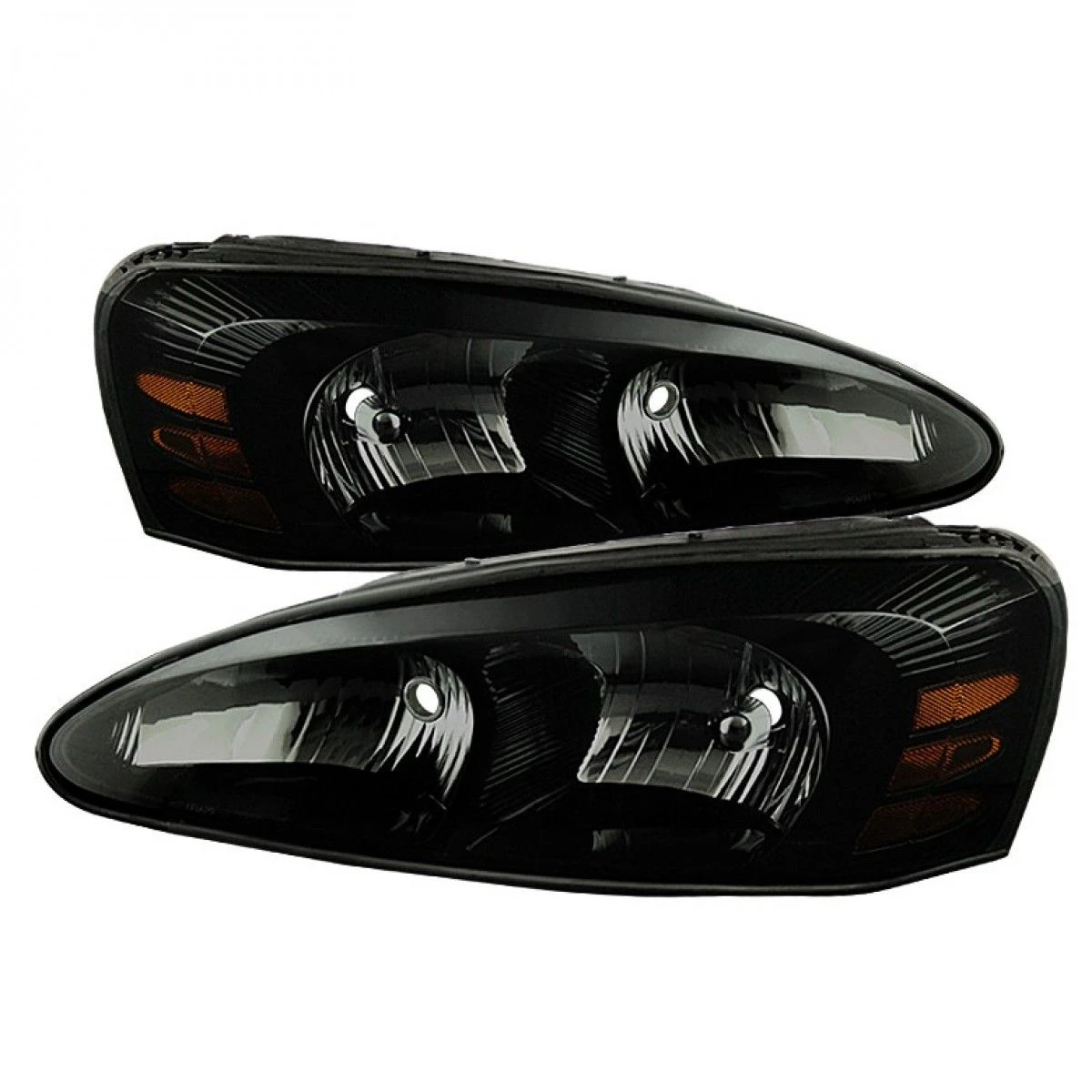 04-08 Pontiac Grand Prix Replacement Headlights - Black Smoked 1 04-08 Pontiac Grand Prix Replacement Headlights - Black Smoked