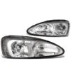 04-08 Pontiac Grand Prix Replacement Headlights - Chrome / Clear