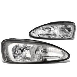 04-08 Pontiac Grand Prix Replacement Headlights - Chrome / Clear