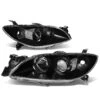 04-09 Mazda 3 4-Door Sedan Projector Headlights - Black / Clear