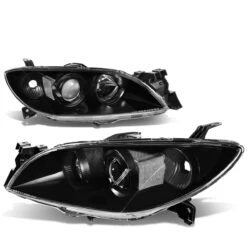 04-09 Mazda 3 4-Door Sedan Projector Headlights - Black / Clear 11 04-09 Mazda 3 4-Door Sedan Projector Headlights - Black / Clear -High-Efficiency Car Light Store 04 09 mazda 3 4 door sedan projector headlights black clear 142