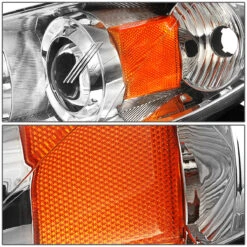 04-09 Mazda 3 4-Door Sedan Projector Headlights - Chrome / Amber -High-Efficiency Car Light Store 04 09 mazda 3 4 door sedan projector headlights chrome amber 131 1