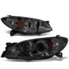 04-09 Mazda 3 4-Door Sedan Projector Headlights - Smoked / Amber