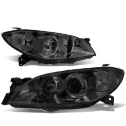04-09 Mazda 3 4-Door Sedan Projector Headlights - Smoked / Clear