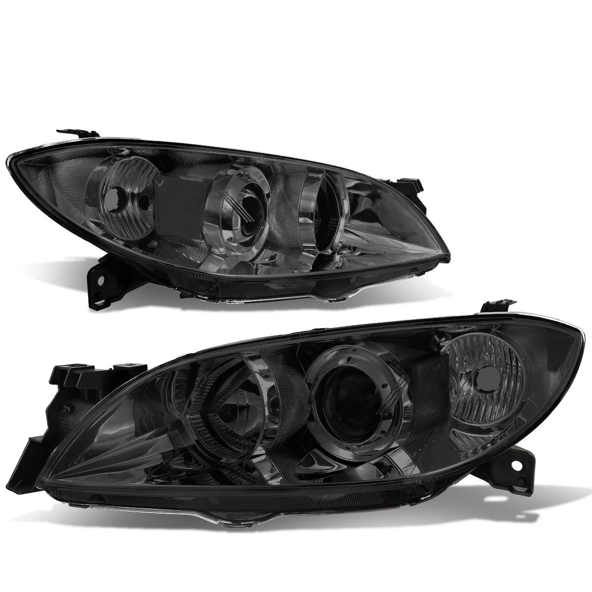 04-09 Mazda 3 4-Door Sedan Projector Headlights - Smoked / Clear 1 04-09 Mazda 3 4-Door Sedan Projector Headlights - Smoked / Clear