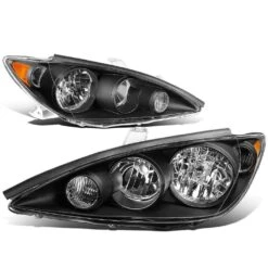2005-2006 Toyota Camry OE-Style Black Housing Headlights - Amber Side Markers