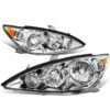 2005-2006 Toyota Camry OE-Style Chrome Housing Headlights - Amber Side Markers