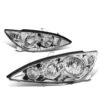 2005-2006 Toyota Camry OE-Style Chrome Housing Headlights - Clear Side Markers