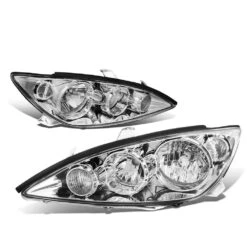 2005-2006 Toyota Camry OE-Style Chrome Housing Headlights - Clear Side Markers