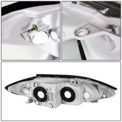 2005-2006 Toyota Camry OE-Style Chrome Housing Headlights - Clear Side Markers -High-Efficiency Car Light Store 05 06 toyota camry xv30 oe style replacement headlights chrome clear 131