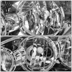 2005-2006 Toyota Camry OE-Style Chrome Housing Headlights - Clear Side Markers -High-Efficiency Car Light Store 05 06 toyota camry xv30 oe style replacement headlights chrome clear 134