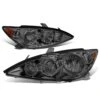 2005-2006 Toyota Camry OE-Style Smoked Housing Headlights - Amber Side Markers