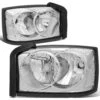 05-07 Dodge Dakota Factory-Style Headlights - Chrome Clear
