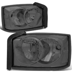 05-07 Dodge Dakota Factory-Style Headlights - Smoked Clear