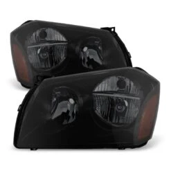 05-07 Dodge Magnum Replacement Crystal Headlights - Black Smoked