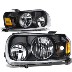 05-07 Ford Escape OE-Style Replacement Headlights - Black / Amber -High-Efficiency Car Light Store 05 07 ford escape oe style replacement headlights black amber 87