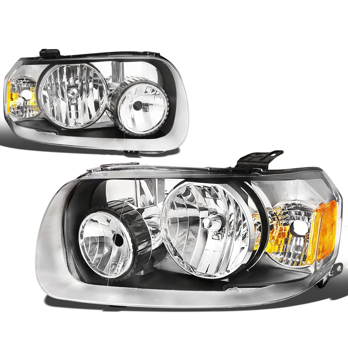 05-07 Ford Escape OE-Style Replacement Headlights - Chrome / Amber 1 05-07 Ford Escape OE-Style Replacement Headlights - Chrome / Amber