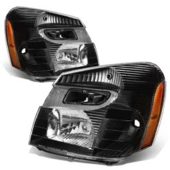 05-09 Chevy Equinox OE-Style Replacecment Headlights - Black/Amber