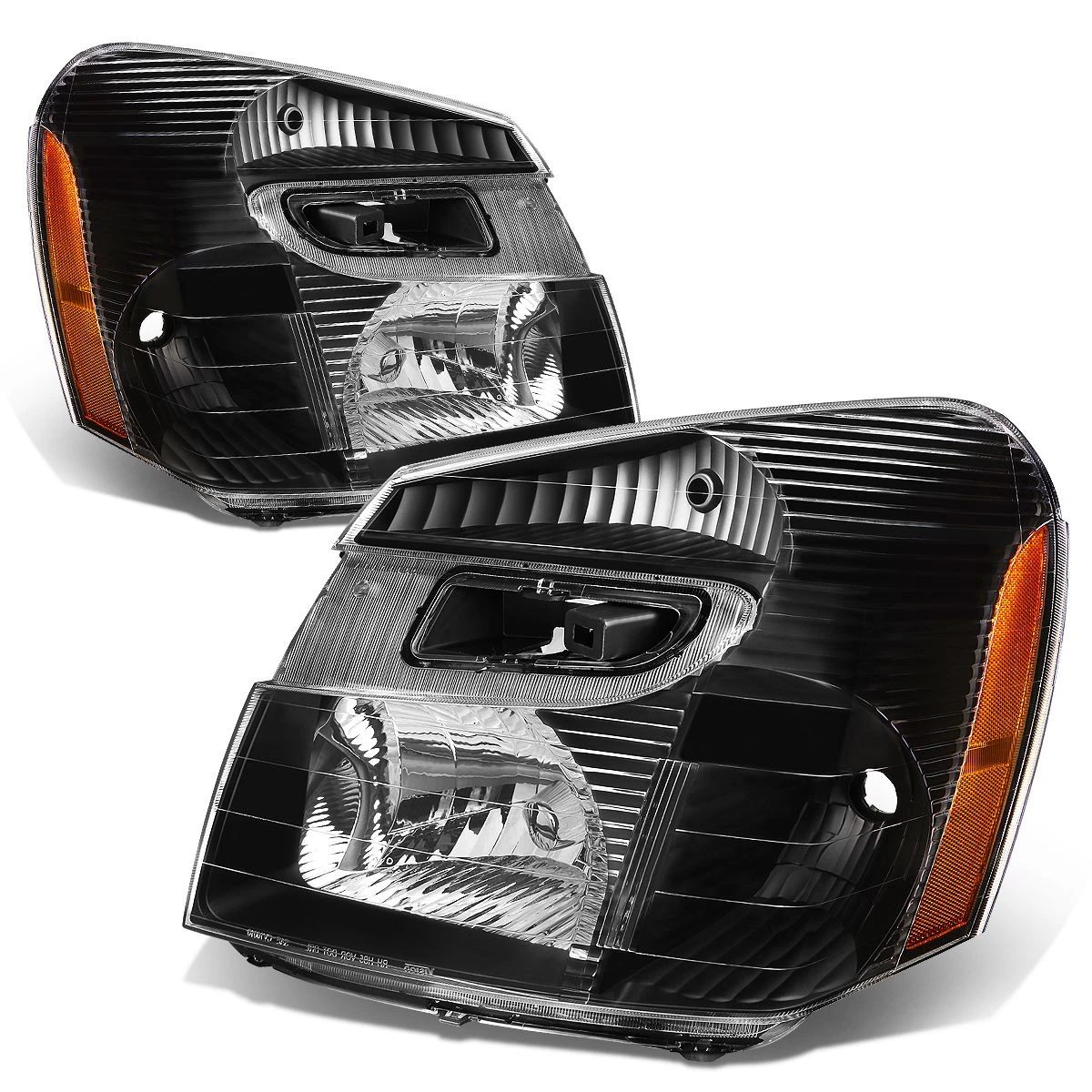 05-09 Chevy Equinox OE-Style Replacecment Headlights - Black/Amber 1 05-09 Chevy Equinox OE-Style Replacecment Headlights - Black/Amber