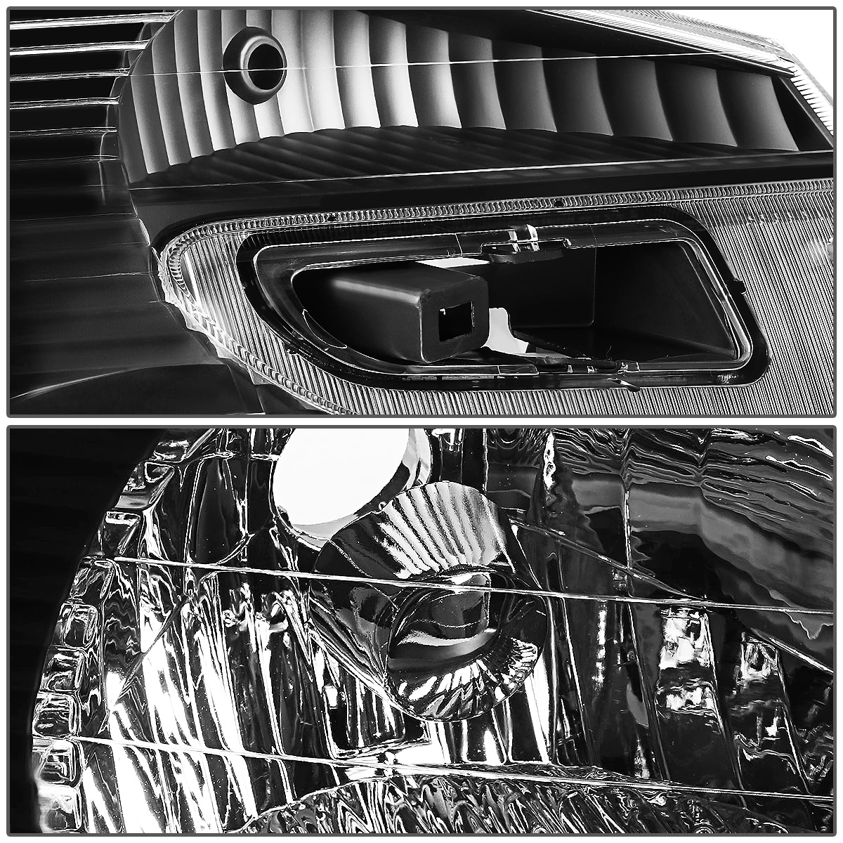 05-09 Chevy Equinox OE-Style Replacecment Headlights - Black/Amber 4 05-09 Chevy Equinox OE-Style Replacecment Headlights - Black/Amber - Image 4