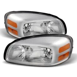 05-09 Chevy Uplander Crystal Replacement Headlights - Chrome