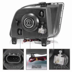 05-09 Ford Mustang CCFL Angel Eye Halo Crystal Headlights - Black -High-Efficiency Car Light Store 05 09 ford mustang ccfl angel eye halo crystal headlights black 165