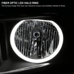 2005-2009 Ford Mustang LED Halo Replacement Headlights - Black -High-Efficiency Car Light Store 05 09 ford mustang led halo replacement headlights black 154