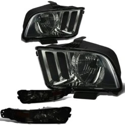 05-09 Ford Mustang OEM-Style Headlights + Bumper Lens Combo - Smoked