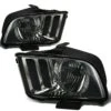 05-09 Ford Mustang Replacement Crystal Headlights - Smoked