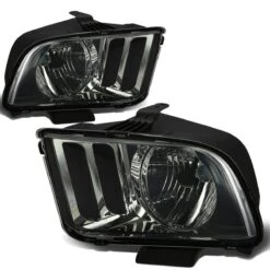 05-09 Ford Mustang Replacement Crystal Headlights - Smoked