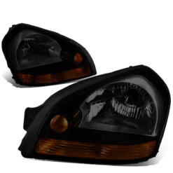 05-09 Hyundai Tucson Factory Style Replacement Headlights - Smoked / Amber 11 05-09 Hyundai Tucson Factory Style Replacement Headlights - Smoked / Amber -High-Efficiency Car Light Store 05 09 hyundai tucson factory style replacement headlights smoked amber 64
