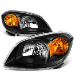 05-10 Chevy Cobalt / Pontiac G5 Factory Style Replacement Headlights Black -High-Efficiency Car Light Store 05 10 chevy cobalt pontiac g5 factory style replacement headlights black 88