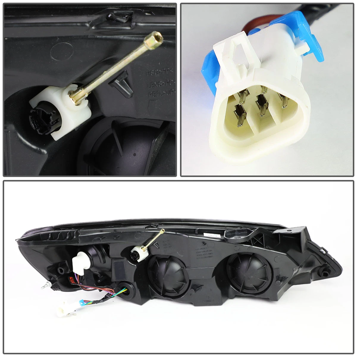 05-10 Pontiac G6 Factory Style Replacement Headlights - Smoked Lens / Clear 6 05-10 Pontiac G6 Factory Style Replacement Headlights - Smoked Lens / Clear - Image 6