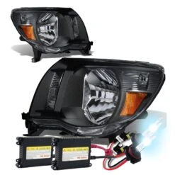 05-11 Toyota Tacoma Euro Style Crystal Headlights + HID Kit - Black