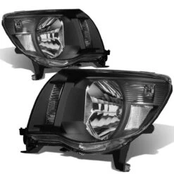 2005-2011 Toyota Tacoma Factory Style Replacement Headlights - Black Clear