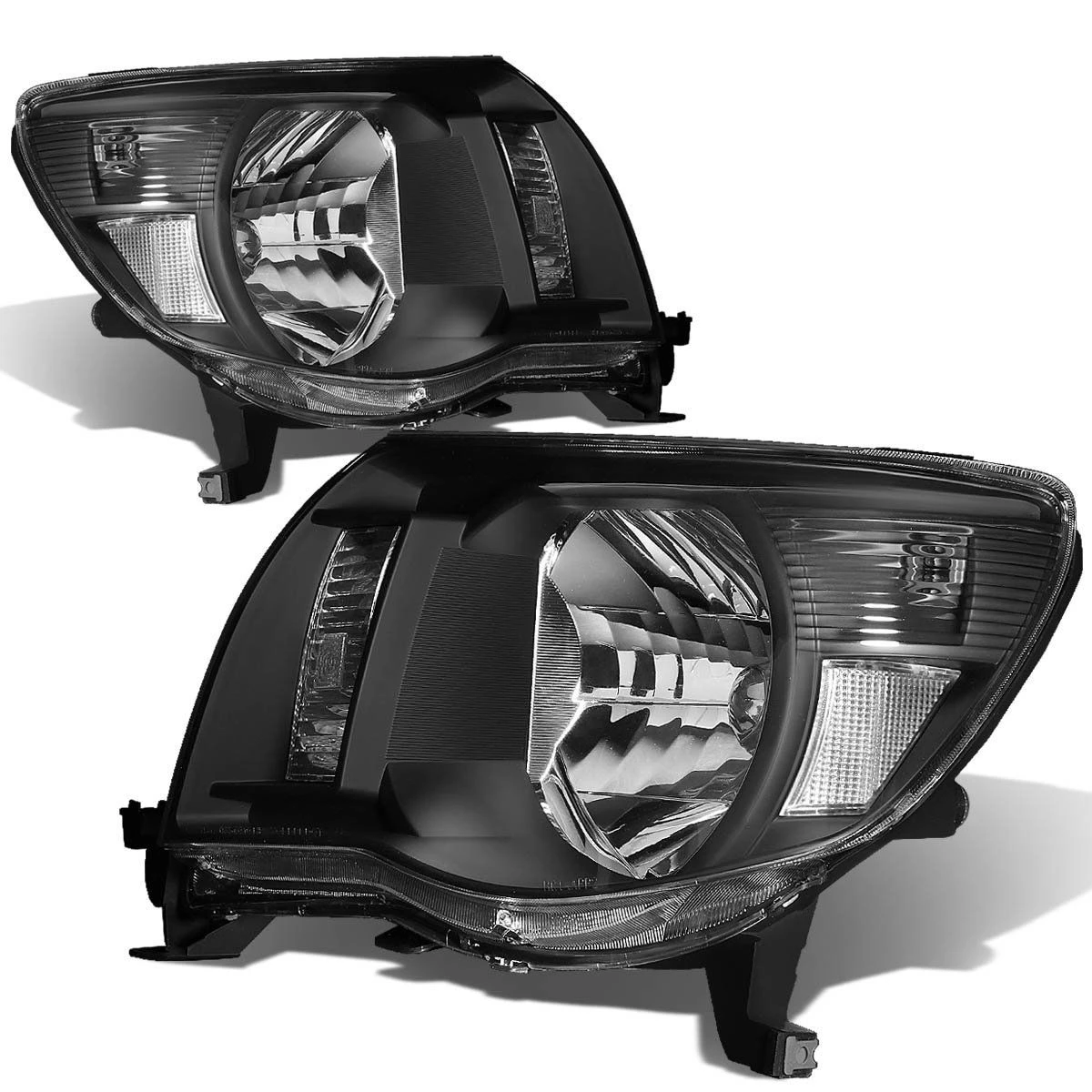 2005-2011 Toyota Tacoma Factory Style Replacement Headlights - Black Clear 1 2005-2011 Toyota Tacoma Factory Style Replacement Headlights - Black Clear