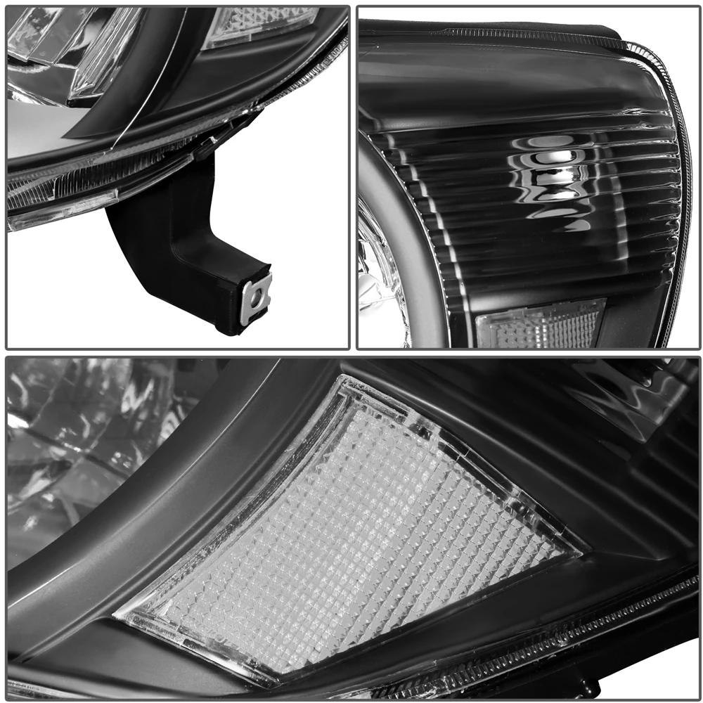 2005-2011 Toyota Tacoma Factory Style Replacement Headlights - Black Clear 4 2005-2011 Toyota Tacoma Factory Style Replacement Headlights - Black Clear - Image 4