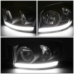 06-08 Dodge RAM LED DRL Crystal Headlights - Black Clear 13 06-08 Dodge RAM LED DRL Crystal Headlights - Black Clear -High-Efficiency Car Light Store 06 08 dodge ram led drl crystal headlights black clear 125