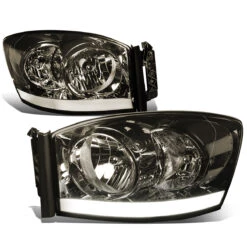 06-08 Dodge RAM LED DRL Crystal Headlights - Smoked Clear 11 06-08 Dodge RAM LED DRL Crystal Headlights - Smoked Clear -High-Efficiency Car Light Store 06 08 dodge ram led drl crystal headlights smoked clear 117