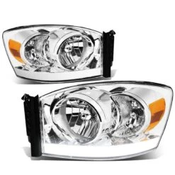 06-08 Dodge RAM Optic-DRL Replacement Headlights - Chrome