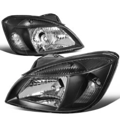 06-08 Kia Rio 5 Factory Style Replacement Headlights - Black