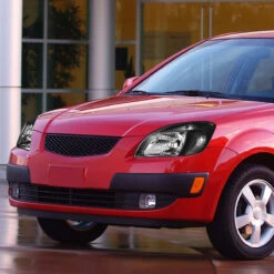 06-08 Kia Rio 5 Factory Style Replacement Headlights - Black -High-Efficiency Car Light Store 06 08 kia rio 5 factory style replacement headlights black 128