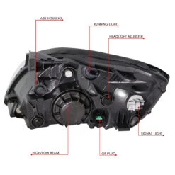 06-08 Kia Rio 5 Factory Style Replacement Headlights - Chrome -High-Efficiency Car Light Store 06 08 kia rio 5 factory style replacement headlights chrome 127